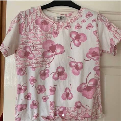 pink dior t shirt mens|Dior pink flower shirt.